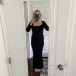 Long home dress with long sleeves and built-in shapewear